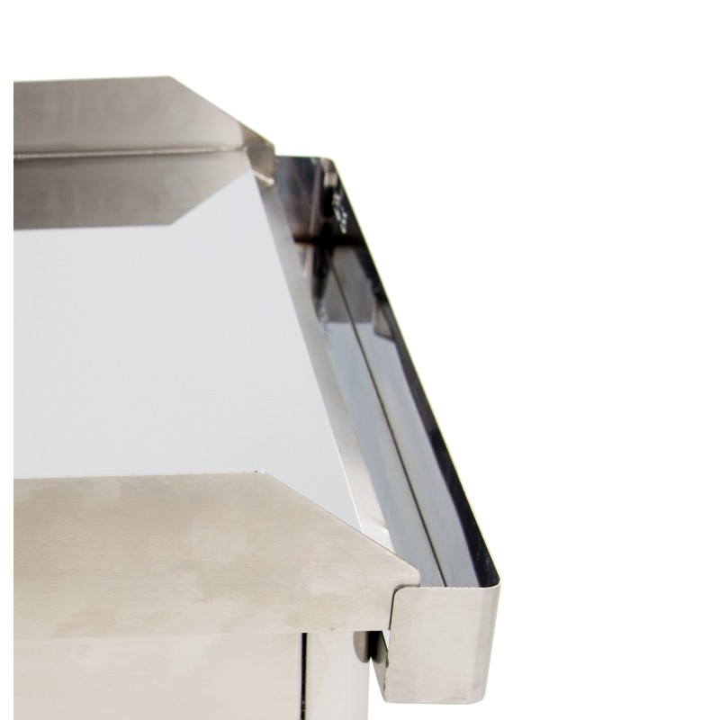 Plancha a gas ARILEX en acero 15 mm con  baño cromo duro con medidas 810x457x240h mm 80PGC