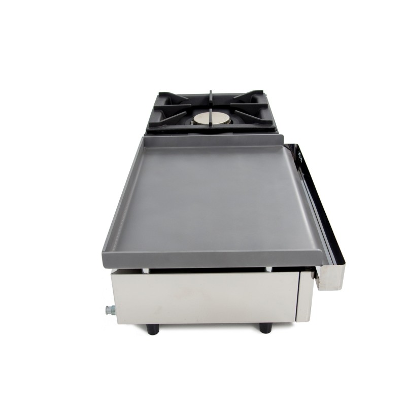 Gas Griddle of 40cm and 6mm thick + 6 kW stove with measures  810x457x240h mm 80PGLF
