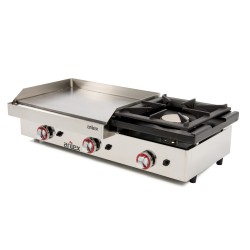 Rectified Gas Griddle of 60cm and 6mm thick + 6 kW stove with measures 1010x457x240h mm 100PGRF