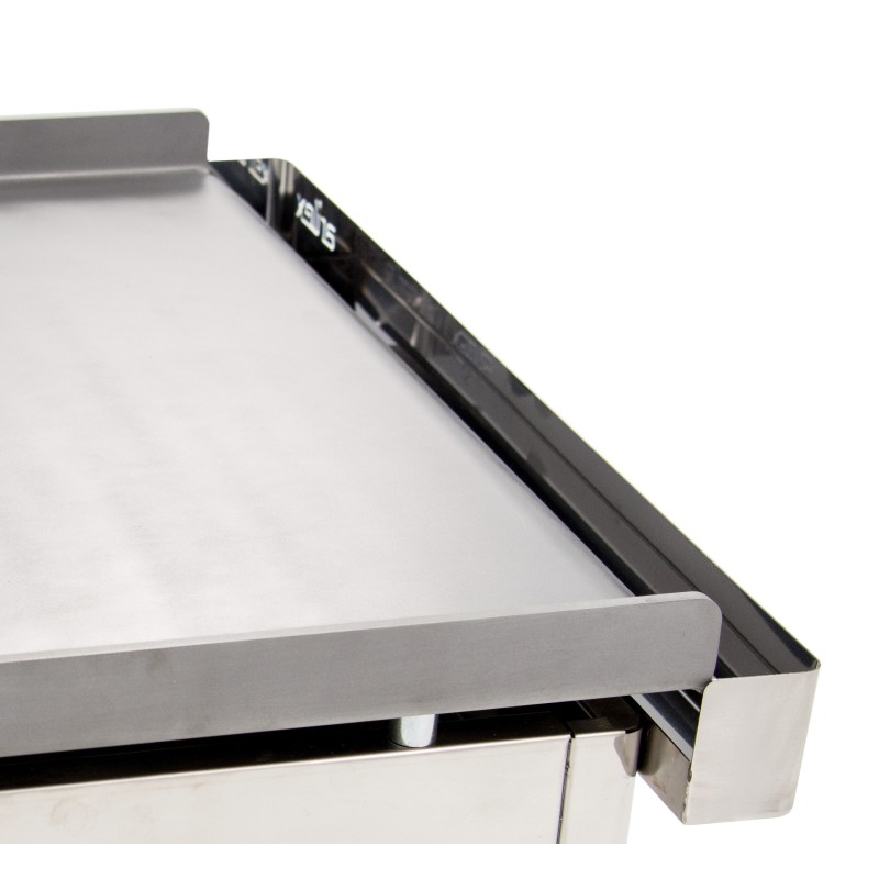 Rectified Gas Griddle of 60cm and 6mm thick + 6 kW stove with measures 1010x457x240h mm 100PGRF