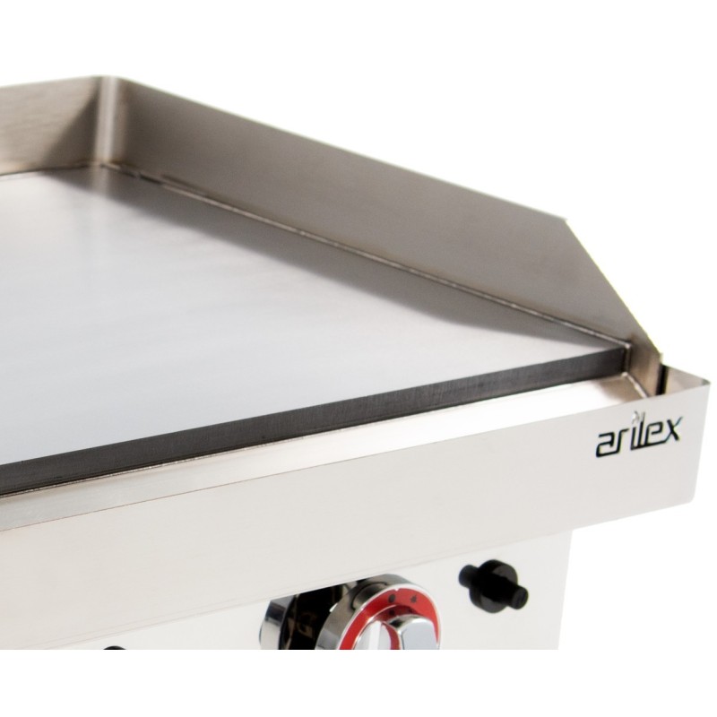Rectified Gas Griddle of 80cm and 6mm thick + 6 kW stove with measures 1210x457x240h mm 120PGRF