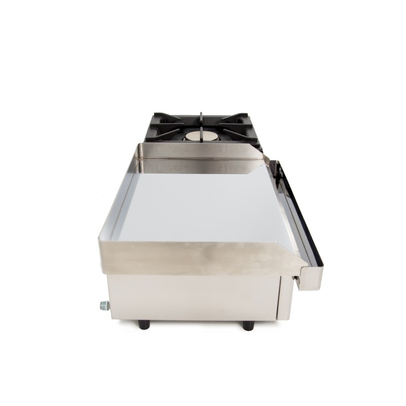 Hard Chromed Gas Griddle of 60cm and 6mm thick + 6 kW stove with measures 1010x457x240h mm 100PGCF