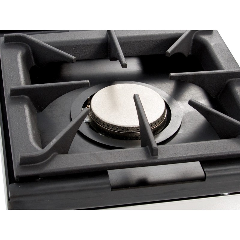 Hard Chromed Gas Griddle of 80cm and 6mm thick + 6 kW stove with measures 1210x457x240h mm 120PGCF