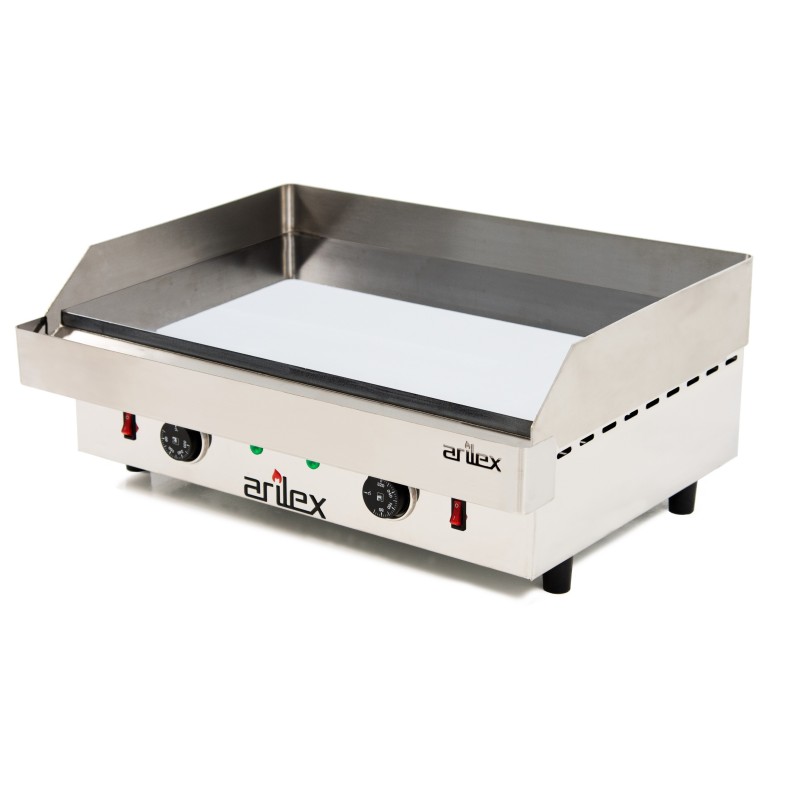 ARILEX electric griddle in chromed steel 15 mm thick with measures 610x457x240h mm 60PEC