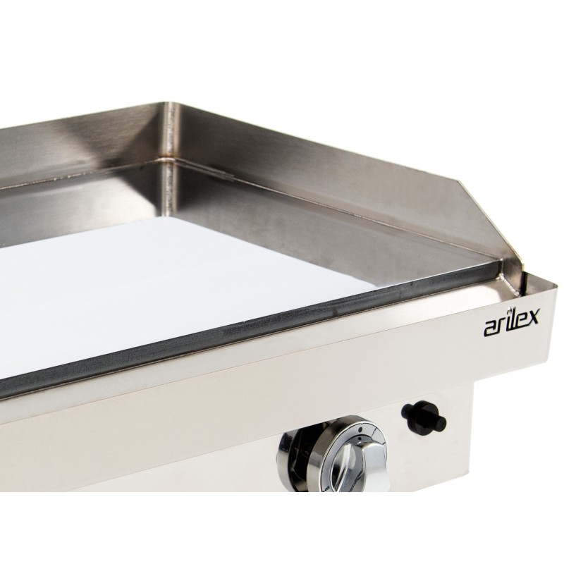 ARILEX electric griddle in chromed steel 15 mm thick with measures 810x457x240h mm 80PEC