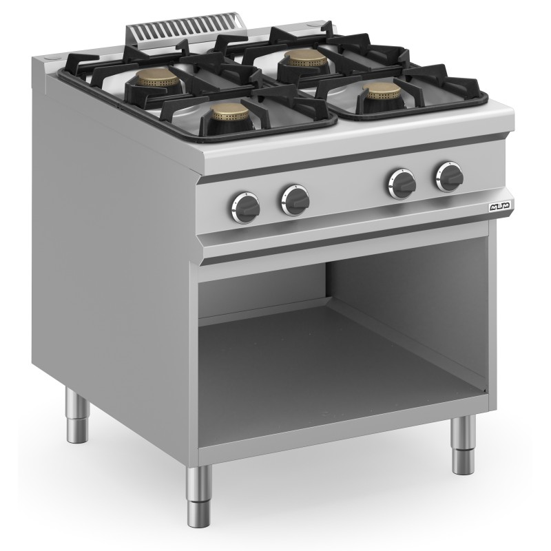 Cocina a gas 4 fuegos 2x7 + 2x11  Kw con Mueble MFB98AXL MAGISTRA PLUS 900