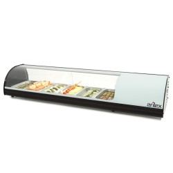 White Refrigerated Display Cabinet with Plain Bottom and capacity for 6-GN1/3 6VTL-BL